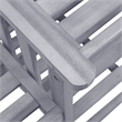 Afuera Living Contemporary Solid Acacia Wood Furniture Set in Gray