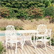 Afuera Living Contemporary 5 Piece Round Traditional Aluminum Bistro Set