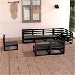 Afuera Living Contemporary 8 Piece Garden Lounge Set in Black