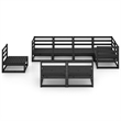 Afuera Living Contemporary 8 Piece Garden Lounge Set in Black