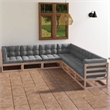 Afuera Living 7 Piece Wood Garden Lounge Set in Gray/Natural