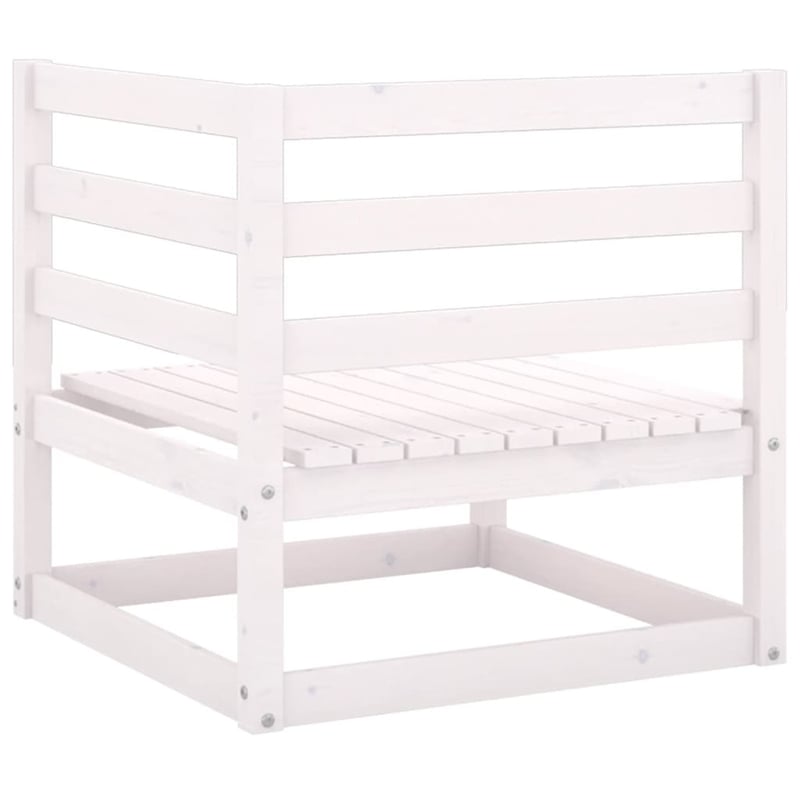 Afuera Living Contemporary 8 Piece Wood Large Garden Lounge Set in White