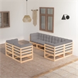 Afuera Living 7 Piece Wood Garden Lounge Set in Gray/Natural