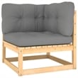 Afuera Living Contemporary Wood Garden Lounge Set in Gray/Natural