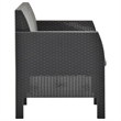Afuera Living Synthetic Polypropylene 2 Piece Lounge Set in Anthracite