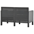 Afuera Living Synthetic Polypropylene 2 Piece Lounge Set in Anthracite