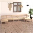 Afuera Living Contemporary 7 Piece Wood Garden Lounge Set in Natural