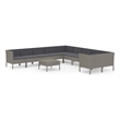 Afuera Living Contemporary 11 Piece Large Garden Lounge Set in Gray