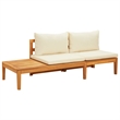 Afuera Living Contemporary Durable Solid Acacia Wood Lounge Set