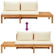 Afuera Living Contemporary Durable Solid Acacia Wood Lounge Set