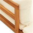 Afuera Living Contemporary Durable Solid Acacia Wood Lounge Set
