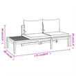 Afuera Living Contemporary Durable Solid Acacia Wood Lounge Set
