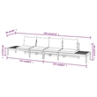 Afuera Living Contemporary Durable Solid Acacia Wood Lounge Set