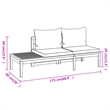 Afuera Living Contemporary Solid Acacia Wood Small Bench in Gray