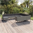 Afuera Living Contemporary 11 Piece Steel Garden Lounge Set in Gray
