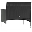 Afuera Living Contemporary Steel Large Garden Lounge Set in Black