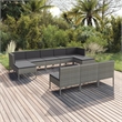 Afuera Living Contemporary Steel Garden Lounge Set in Gray/Anthracite