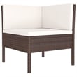 Afuera Living 11 Piece Poly Rattan Garden Lounge Set in Brown/Cream