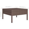 Afuera Living 11 Piece Poly Rattan Garden Lounge Set in Brown/Cream