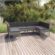Afuera Living 6 Piece Steel Garden Lounge Set in Gray/Anthracite