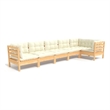 Afuera Living Contemporary 6 Piece Garden Lounge Set in Cream