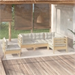 Afuera Living Contemporary 5 Piece Garden Lounge Set in Cream/Natural