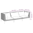 Afuera Living Contemporary 3 Piece Steel Garden Lounge Set in Gray