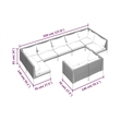 Afuera Living Contemporary 9 Piece Poly Rattan Garden Lounge Set in Gray