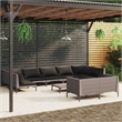 Afuera Living 10 Piece Poly Rattan Garden Lounge Set in Gray