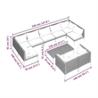 Afuera Living 10 Piece Poly Rattan Garden Lounge Set in Gray