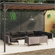 Afuera Living 11 Piece Poly Rattan Garden Lounge Set in Gray