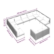Afuera Living 11 Piece Poly Rattan Garden Lounge Set in Gray
