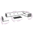 Afuera Living 9 Piece Poly Rattan Garden Lounge Set in Black/Gray