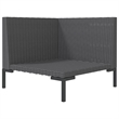 Afuera Living Contemporary 8 Piece Poly Rattan Garden Lounge Set in Gray