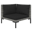 Afuera Living 10 Piece Poly Rattan Garden Lounge Set in Black/Gray