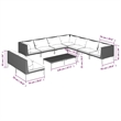 Afuera Living 10 Piece Poly Rattan Garden Lounge Set in Black/Gray