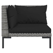 Afuera Living 11 Piece Poly Rattan Garden Lounge Set in Black/Gray