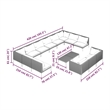 Afuera Living Contemporary 14 Piece Steel Garden Lounge Set in Gray