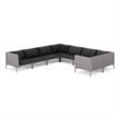 Afuera Living 8 Piece Poly Rattan Garden Lounge Set in Black/Gray