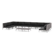Afuera Living Contemporary 11 Piece Steel Garden Lounge Set in Gray