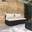 Afuera Living 2 Piece Small Garden Lounge Set in Black/Cream