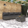 Afuera Living Contemporary 5 Piece Garden Lounge Set in Gray