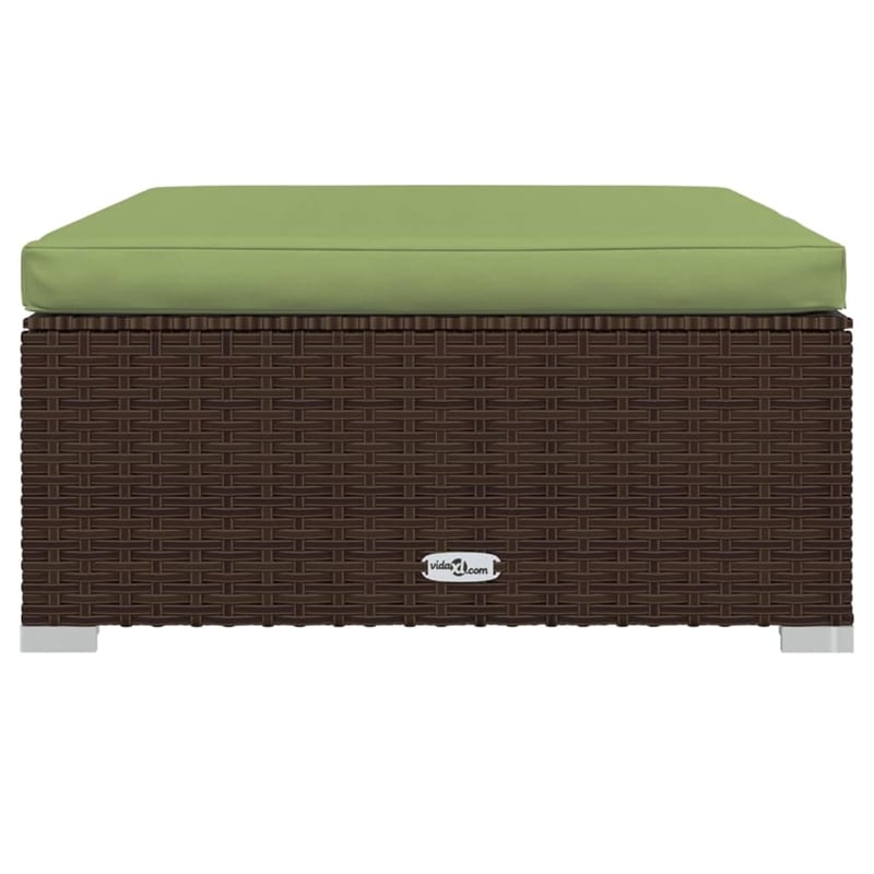 Afuera Living 7 Piece Steel Garden Lounge Set in Green/Brown