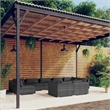 Afuera Living Contemporary 9 Piece Poly Rattan Garden Lounge Set in Gray