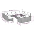 Afuera Living 12 Piece Poly Rattan Large Garden Lounge Set in Black