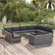 Afuera Living Contemporary Steel Large Garden Lounge Set in Gray