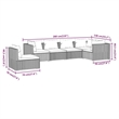 Afuera Living Contemporary 6 Piece Steel Garden Lounge Set in Black