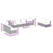 Afuera Living Poly Rattan Large Garden Lounge Set in Black/Cream