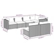Afuera Living 7 Piece Poly Rattan Garden Lounge Set in Green/Brown