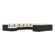 Afuera Living Contemporary 12 Piece Garden Lounge Set in Black/Cream